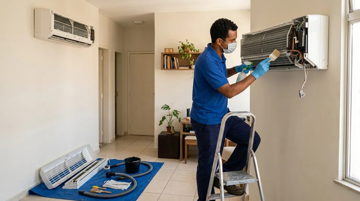 Limpeza da evaporadora em Natal‑RN